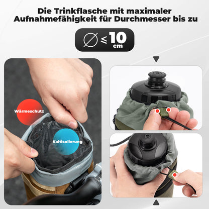 ROCKBROS Fahrrad Lenkertasche 1.2L für Trinkflaschen Ø10 cm