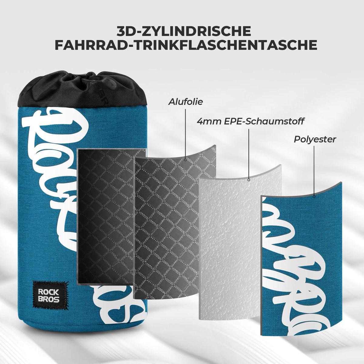 ROCKBROS Fahrrad Lenkertasche Mini 1L für Trinkflaschen Ø9 cm