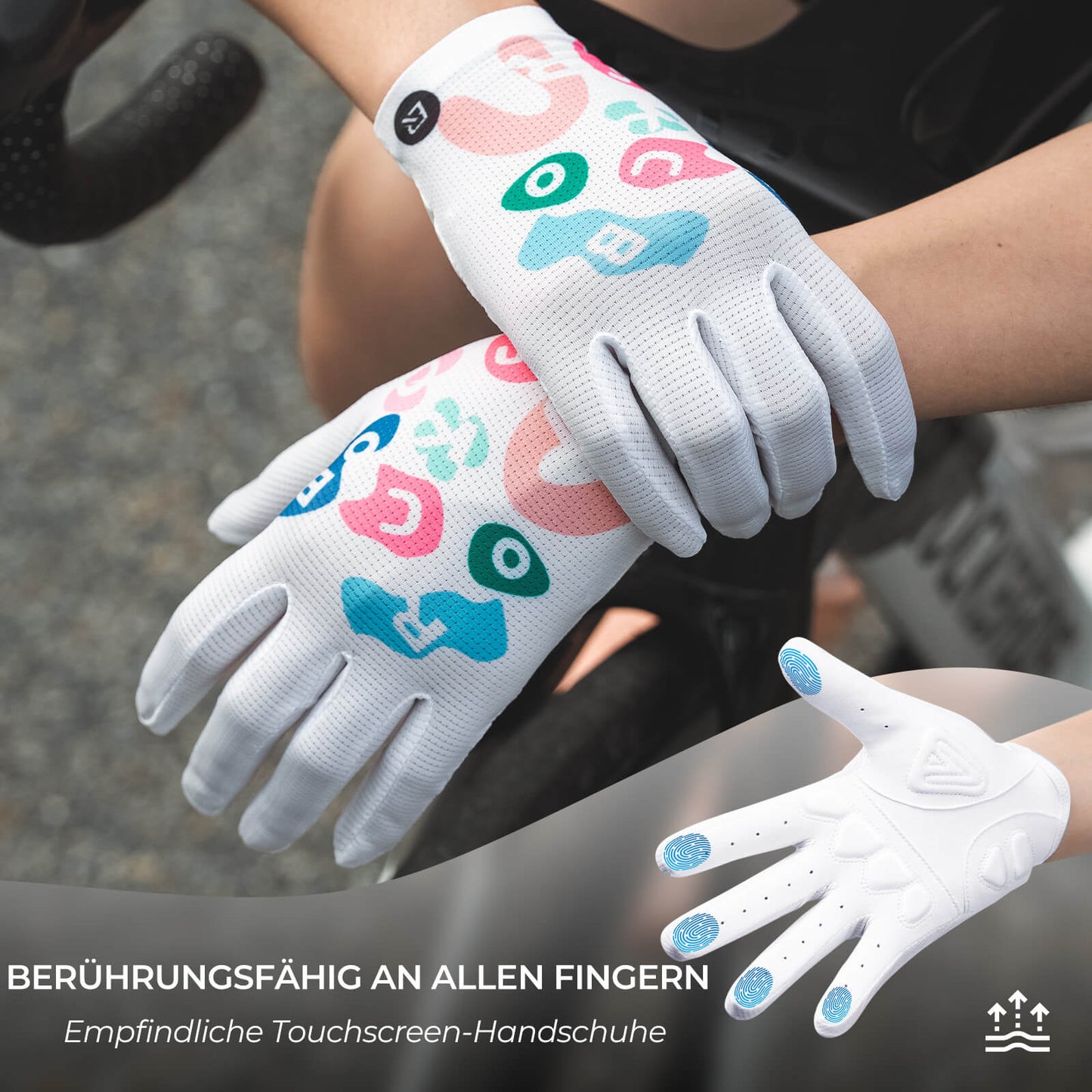 Fahrradhandschuhe SBR-Polsterung Atmungsaktiv Hochflexibel ROCKBROS