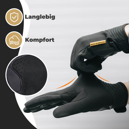 Fahrradhandschuhe Touchscreen-fähig mit SBR-Polsterung ROCKBROS