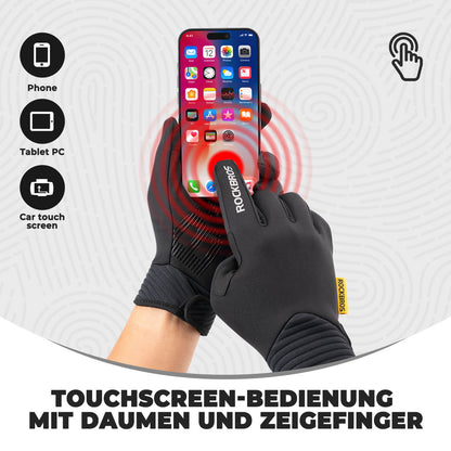 Fahrradhandschuhe Touchscreen-fähig mit SBR-Polsterung ROCKBROS
