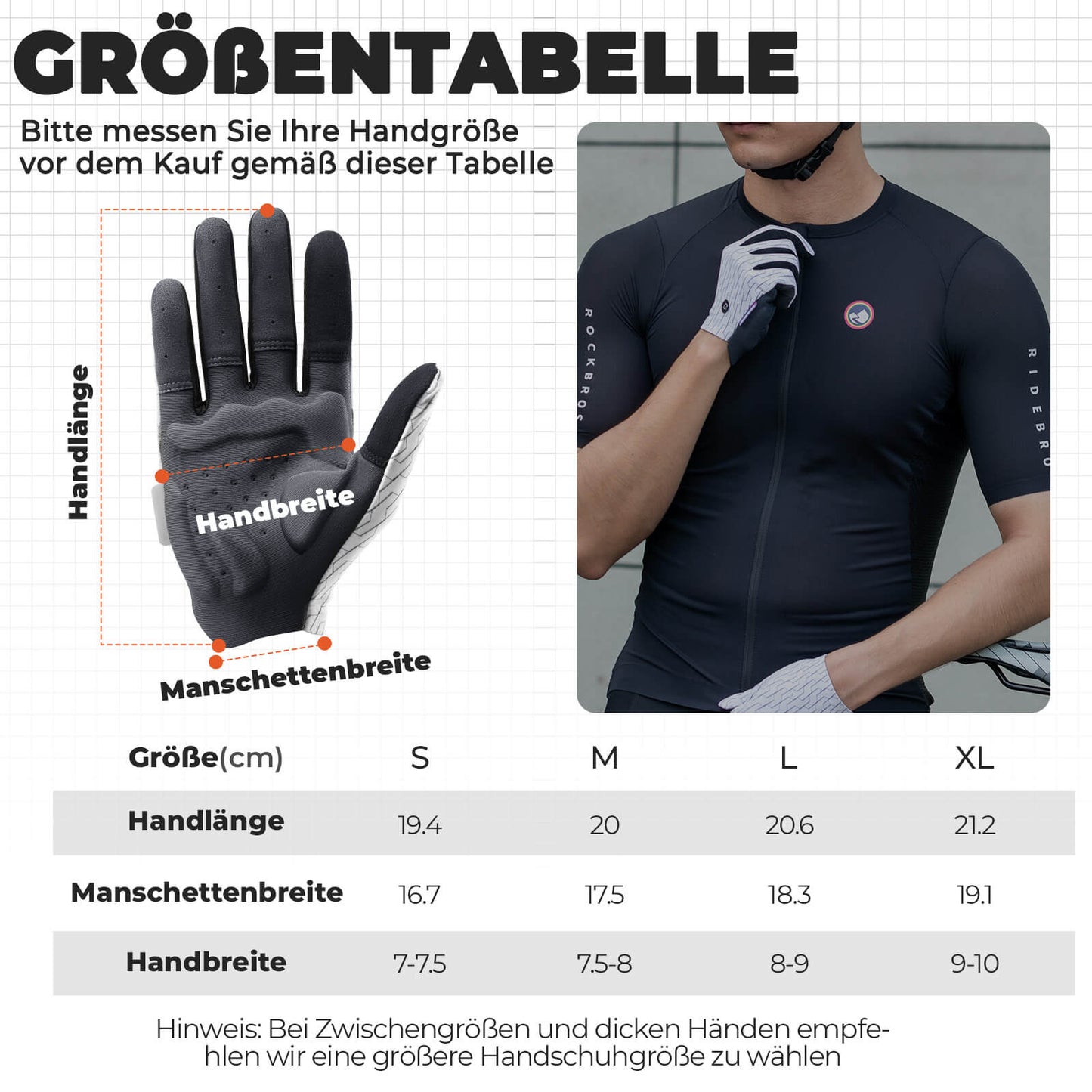 Fahrradhandschuhe mit Touchfunktion ROCKBROS