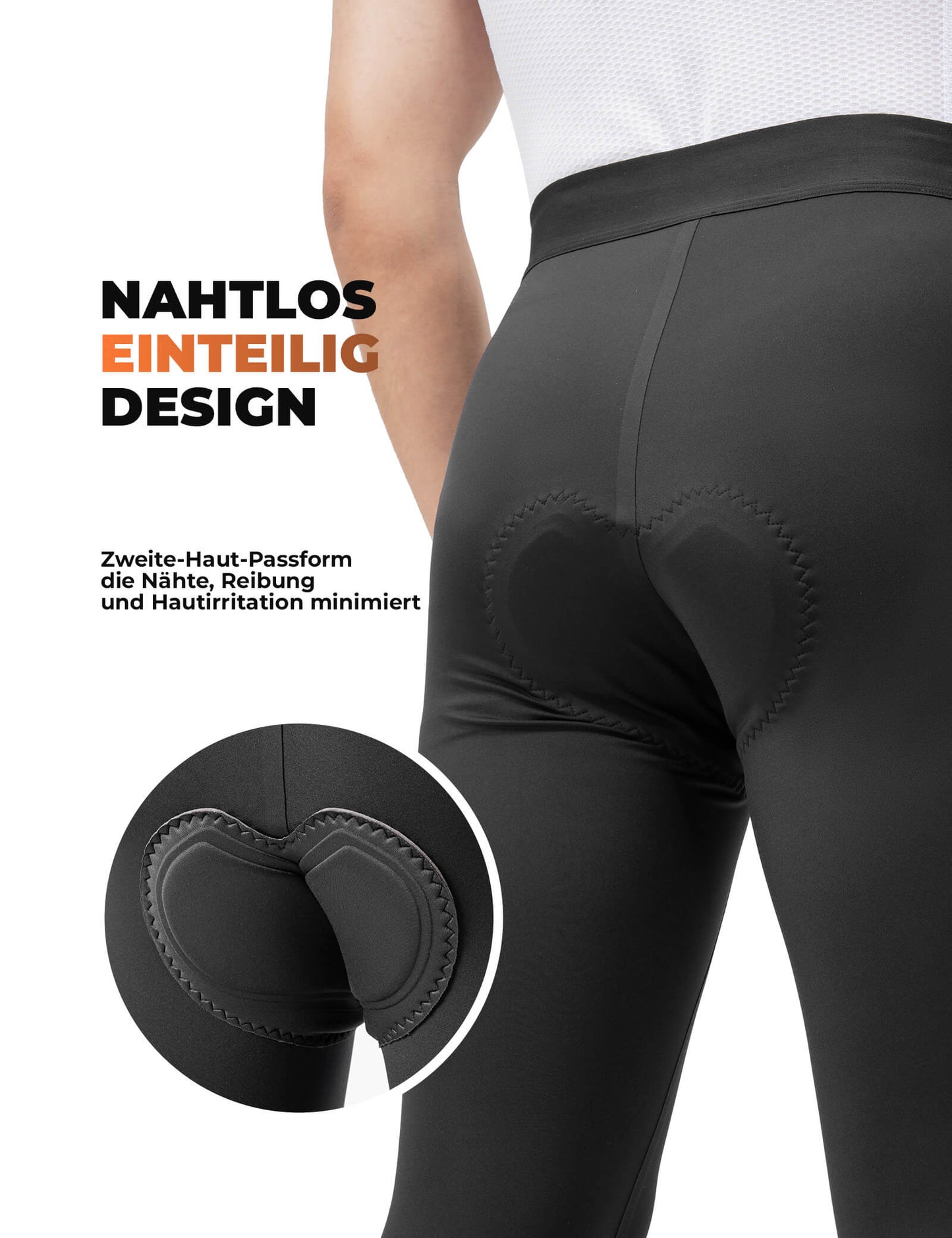 Fahrradhose Lange Radlerhose Gepolstert Atmungsaktiv Herren ROCKBROS