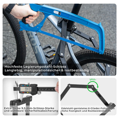 Faltschloss Fahrradschloss 104 cm Faltbares ROCKBROS