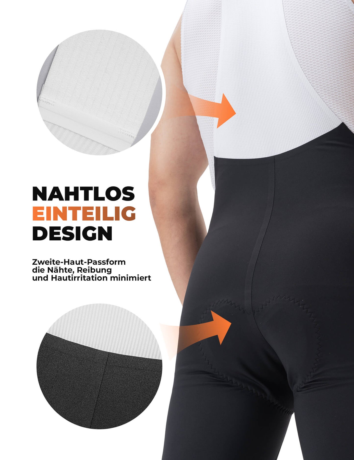 Herren Fahrrad Trägerhose Lang Gepolstert ROCKBROS