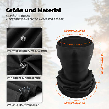 Multifunktionstuch Fleece Sturmhaube Weich Gesichtsmaske Schlauchtuch ROCKBROS