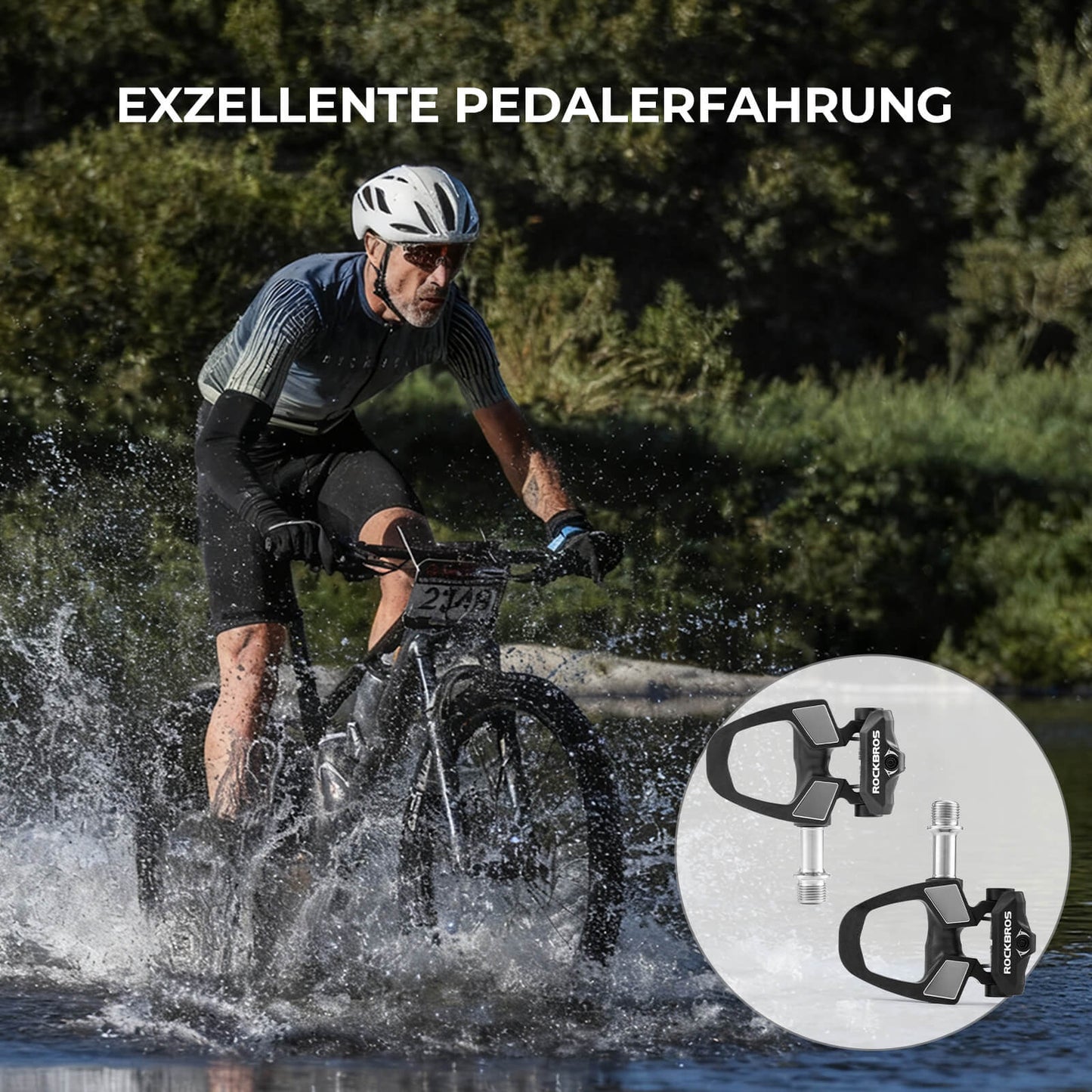 SPD Fahrradpedale mit Einstellbarer Spannung ROCKBROS