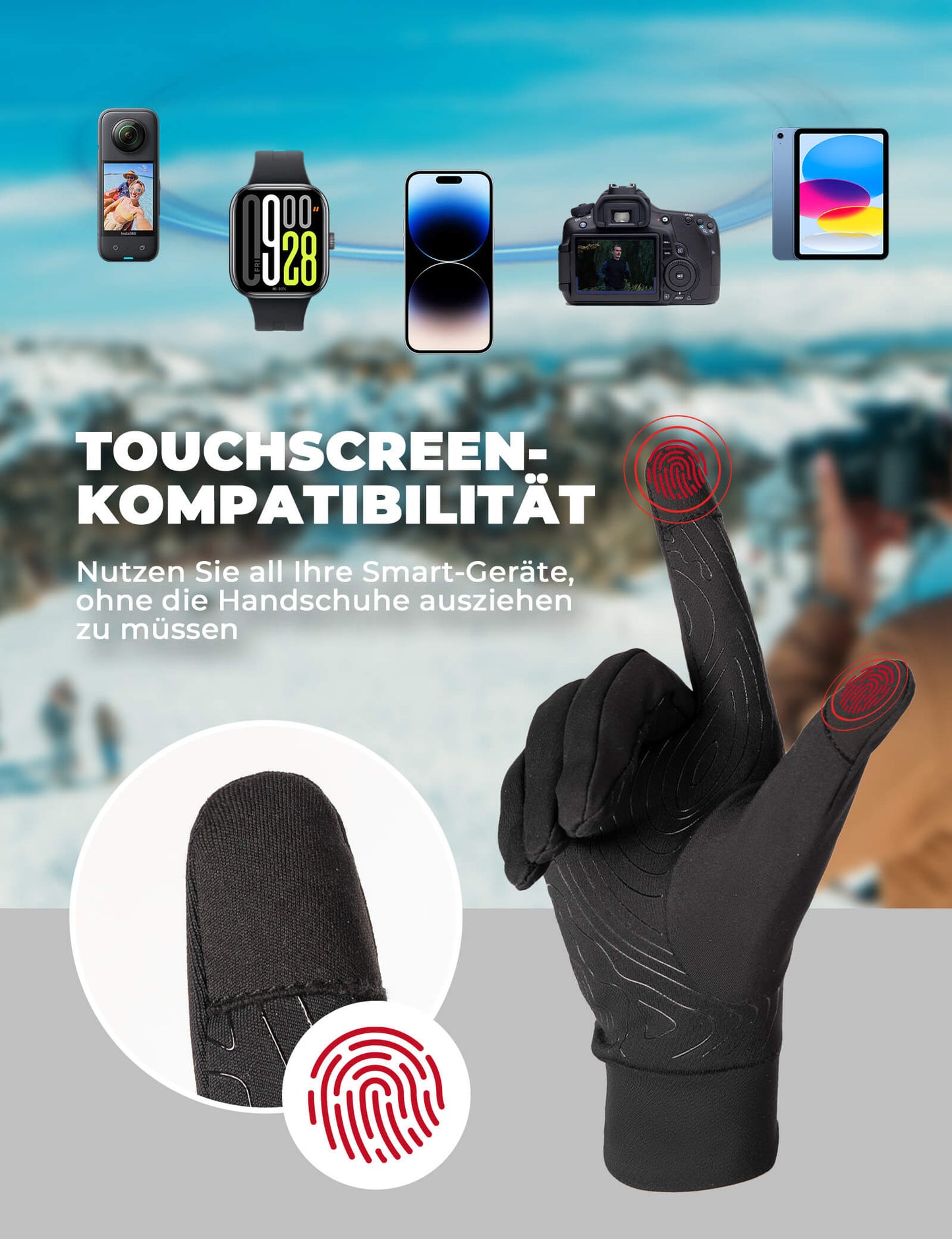 Fahrradhandschuhe Anti-Rutsch Reflektierend ROCKBROS
