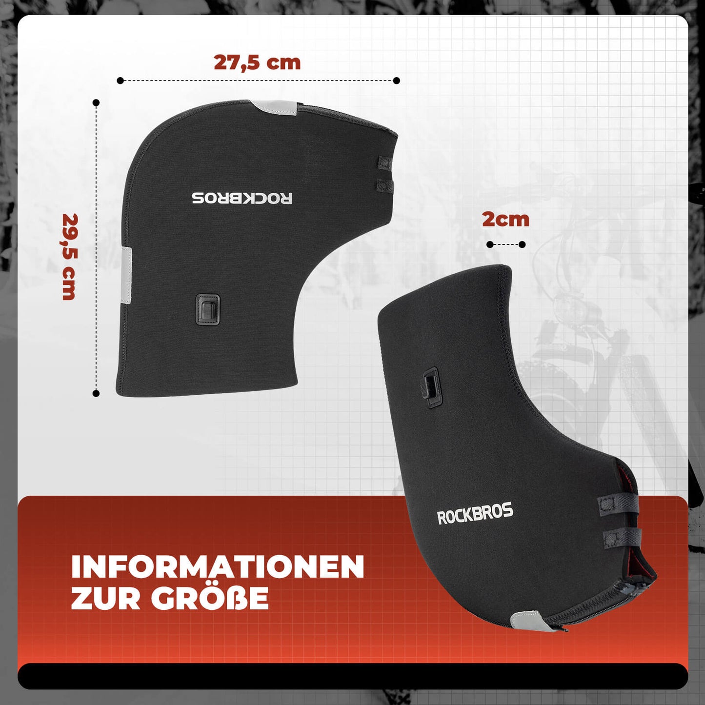 Beheizte Wasserabweisend Fahrrad Lenkerstulpen - Wiederaufladbar ROCKBROS