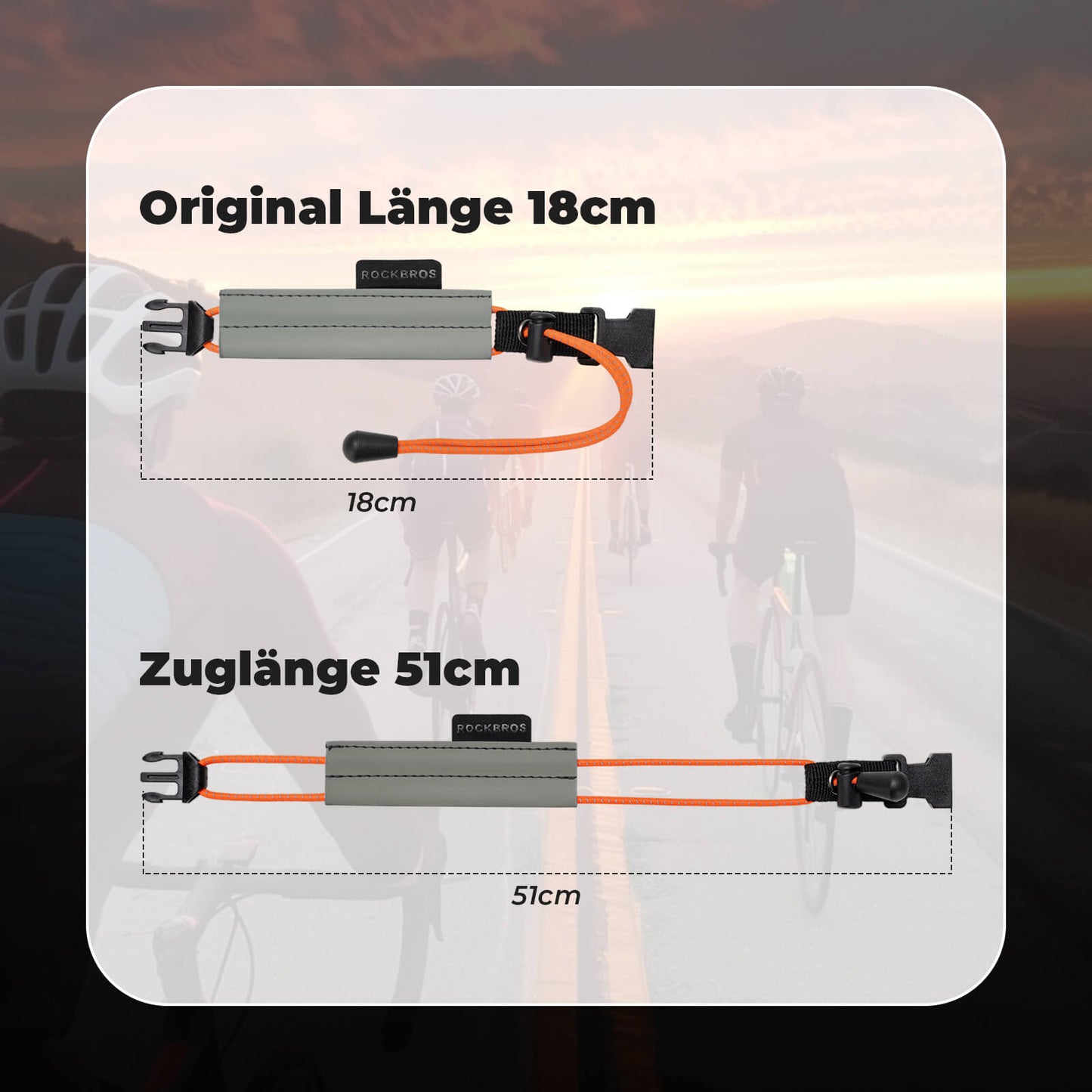 Hosenband reflektierend für Radfahren Reflektorband ROCKBROS