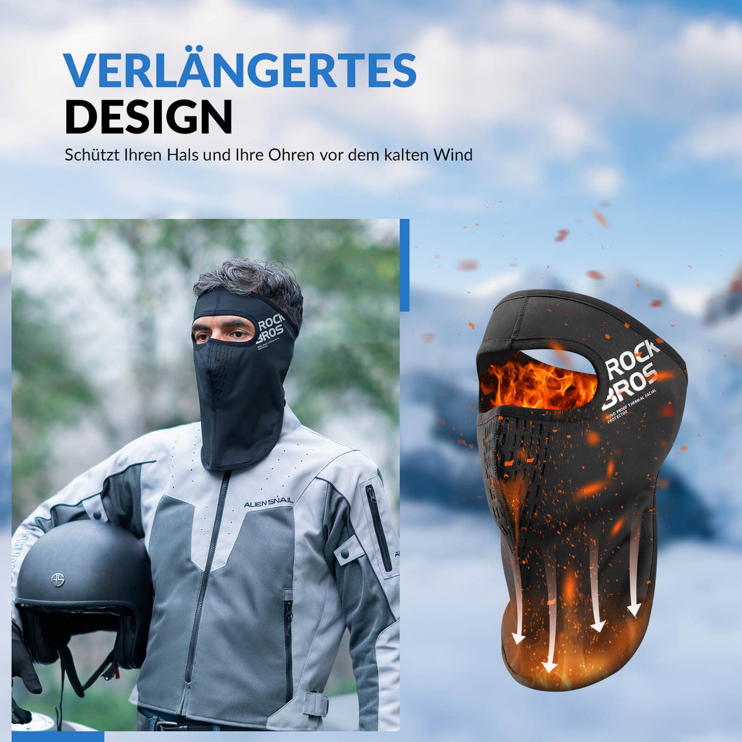 Sturmhaube Für maximalen Tragekomfort und perfekten Haarschutz ROCKBROS