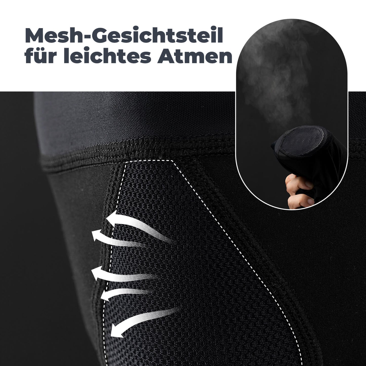 Sturmhaube Winddichte atmungsaktive Fleece-Balaclava für Outdoor-Sport Unisex ROCKBROS