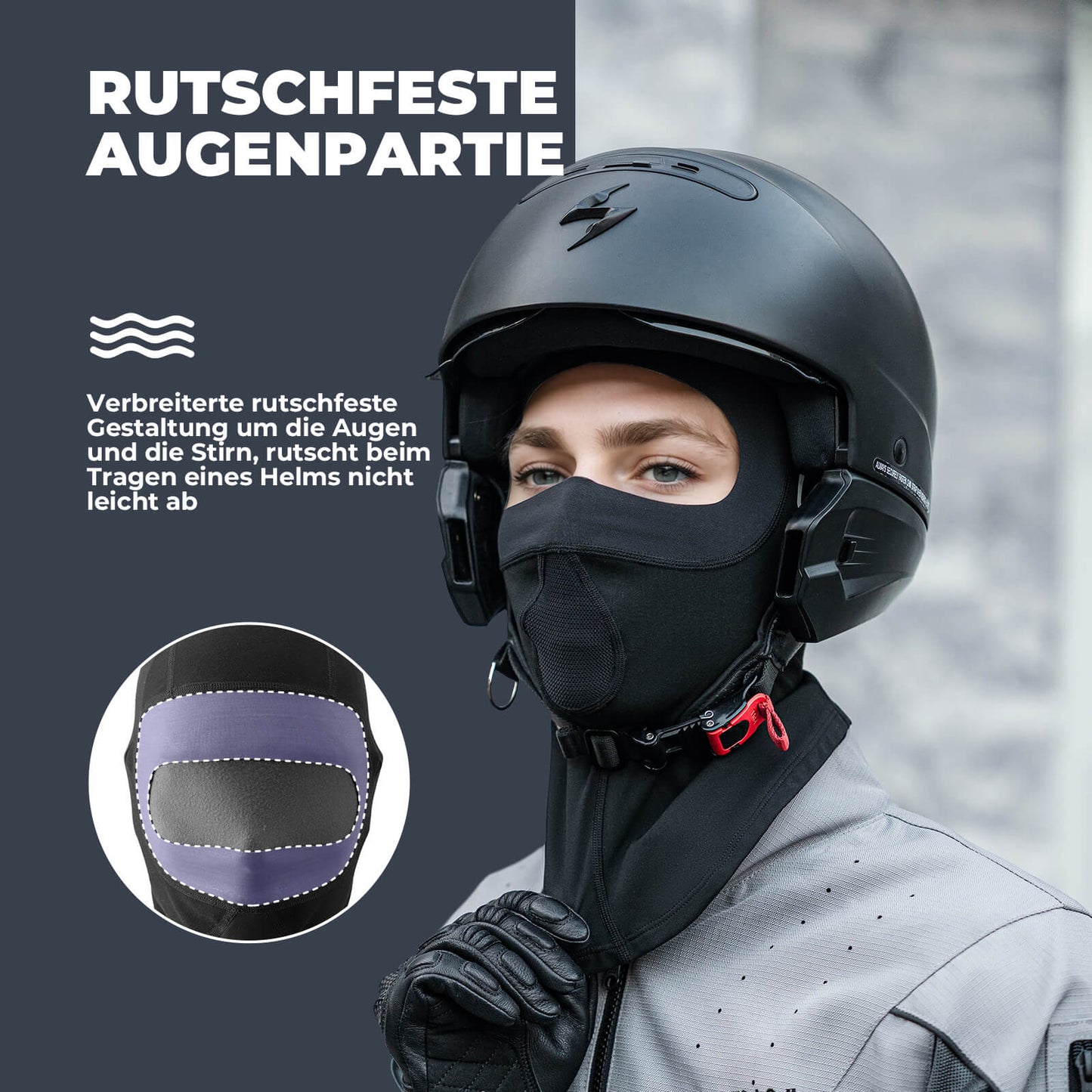Sturmhaube Winddichte atmungsaktive Fleece-Balaclava für Outdoor-Sport Unisex ROCKBROS