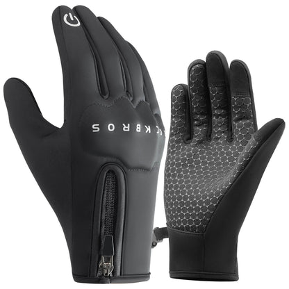 Winter Fahrradhandschuhe mit Gel Gepolstert Touchscreen-fähig ROCKBROS