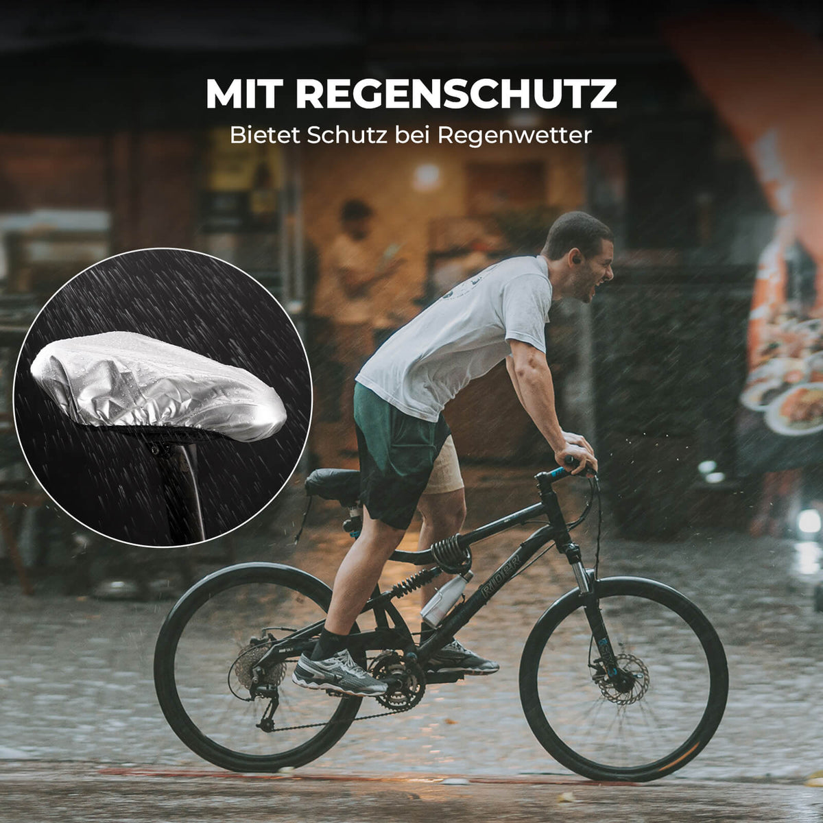 ROCKBROS Fahrrad Aufblasbarer Sattelbezug Gepolstert mit Überzug