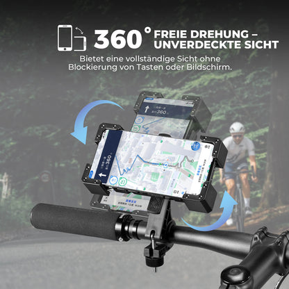 ROCKBROS Fahrrad Handyhalterung 360° Drehbar für Handy 4.5~7.2"