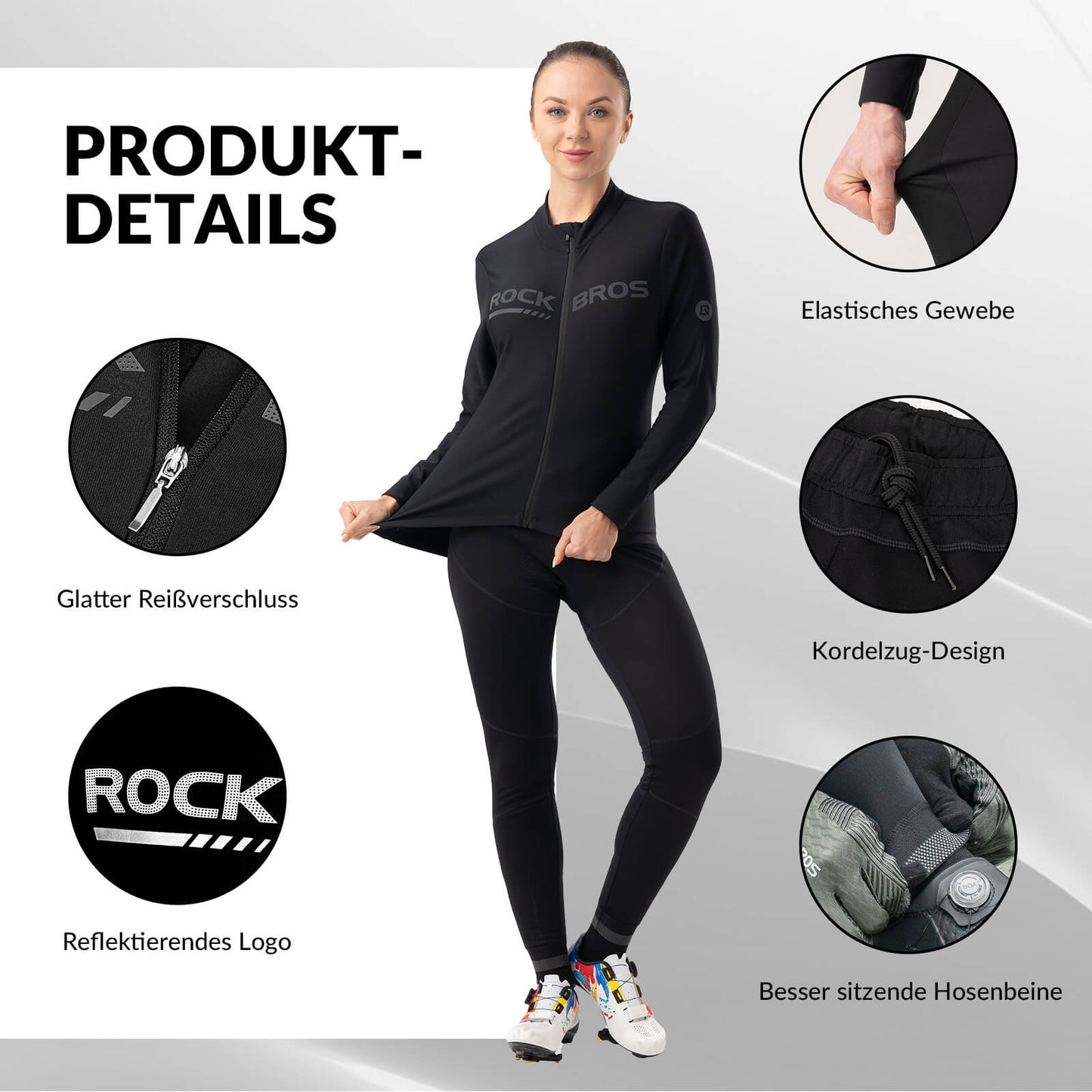 Fahrrad Jacke & Hose Winter Anzug Sportlich Fahrradbekleidung ROCKBROS