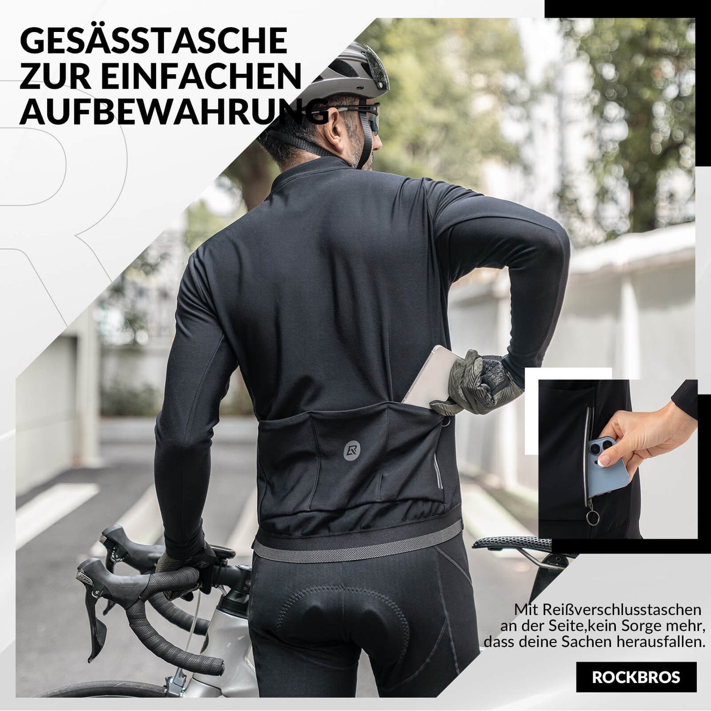 Fahrrad Jacke & Hose Winter Anzug Sportlich Fahrradbekleidung ROCKBROS