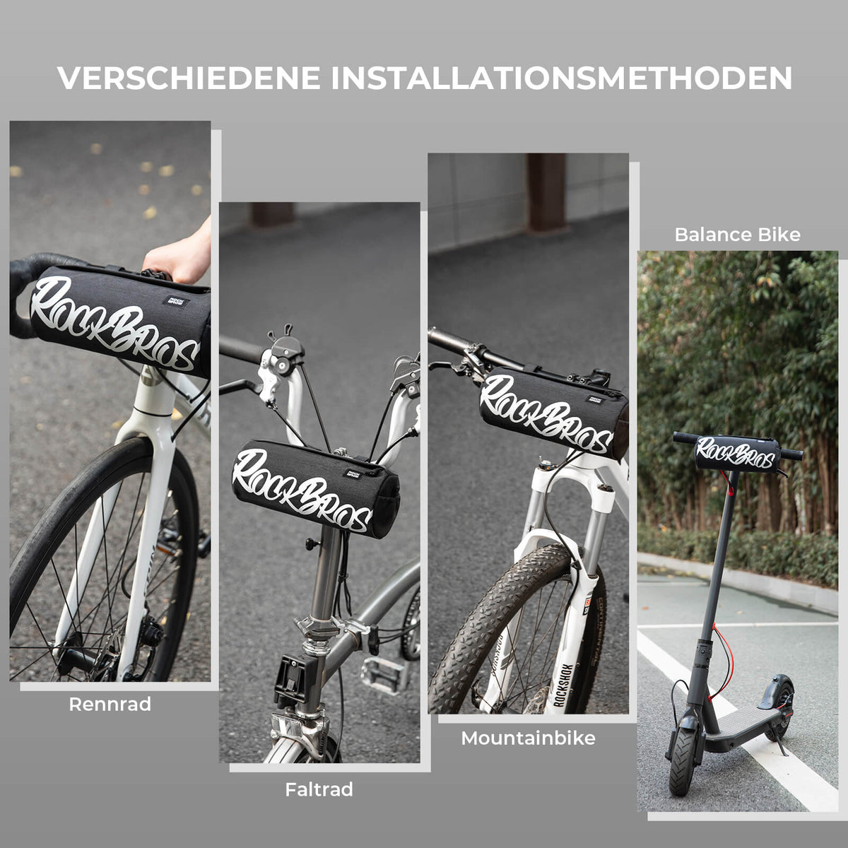 ROCKBROS Lenkertasche Klein mit Schultergurt 2L/3,6L - SketchRide Series