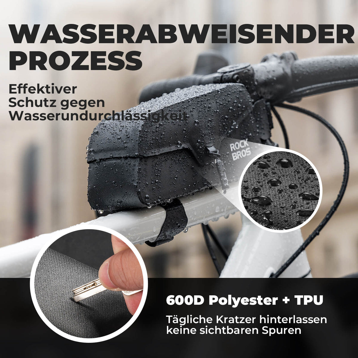 ROCKBROS Magnetische Oberrohrtasche 100% Wasserdicht