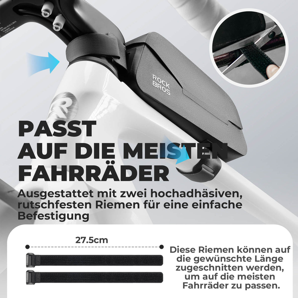 ROCKBROS Magnetische Oberrohrtasche 100% Wasserdicht
