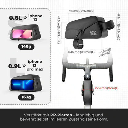 ROCKBROS Magnetische Oberrohrtasche 100% Wasserdicht