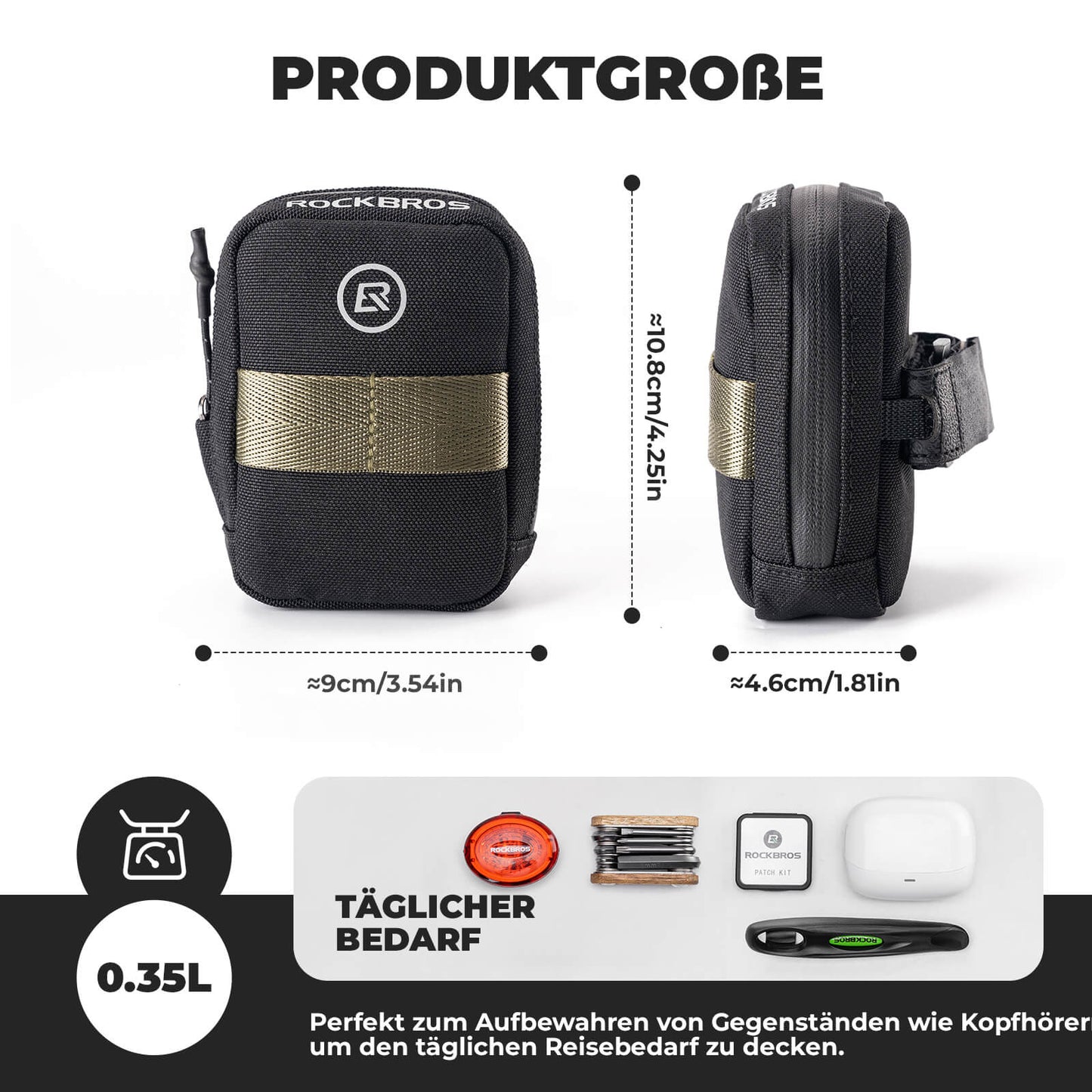 Fahrrad Satteltasche Kompakte Aufbewahrungstasche Rennrad MTB ROCKBROS