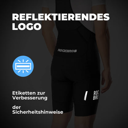 ROCKBROS Herren Fahrrad Trägerhose mit Sitzpolster Atmungsaktiv Sommer