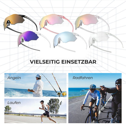 ROCKBROS Fahrradbrille Verspiegelte Gläser UV400-Schutz Ohne Rahmen -SWIFT