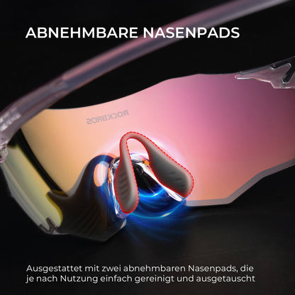 ROCKBROS Fahrradbrille Verspiegelte Gläser UV400-Schutz Ohne Rahmen -SWIFT