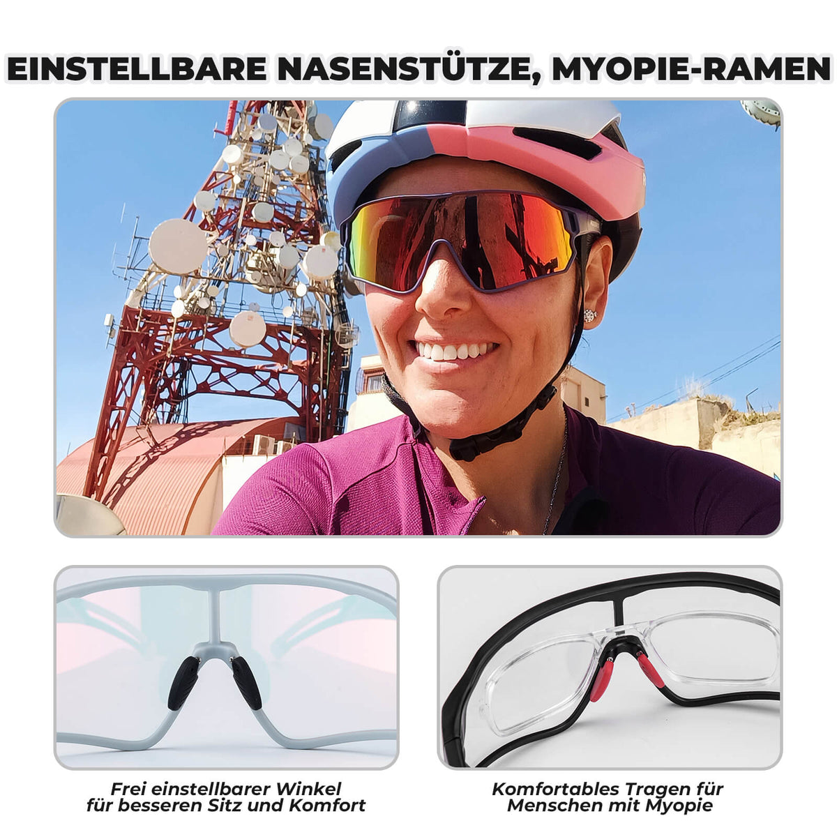 ROCKBROS Dynamische Radbrille mit UV400-Sonnenfilter
