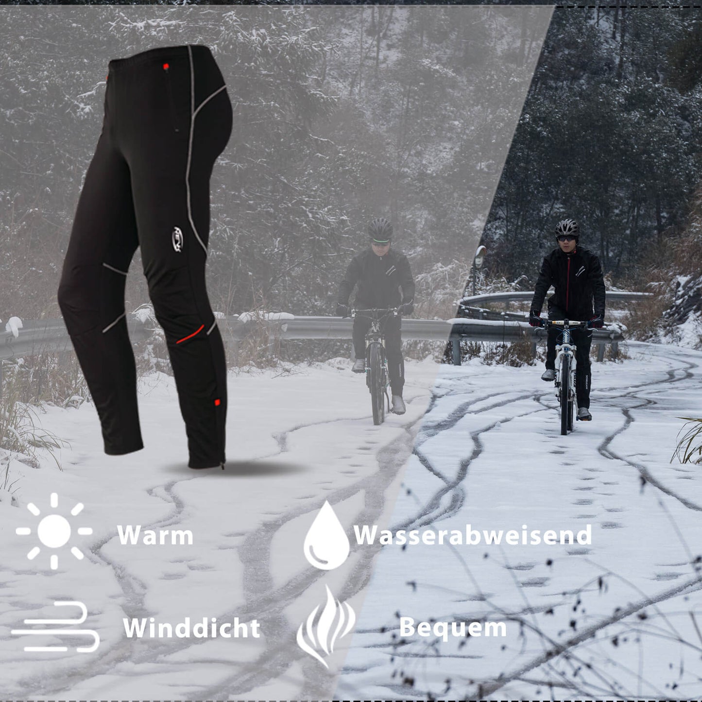 Fahrradhose Herren Radsport Fahrrad Lange Hose Laufhose M-4XL ROCKBROS