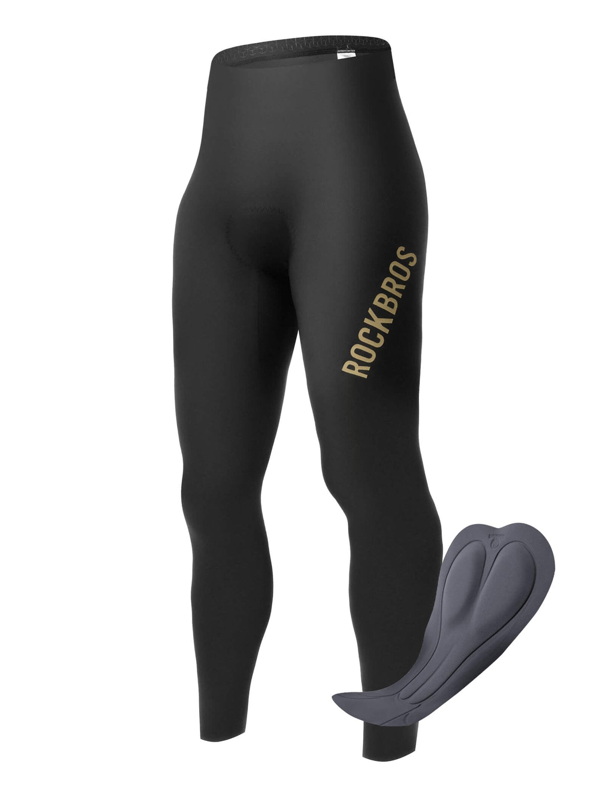 ROCKBROS Fahrradhose Lang Gepolstert Nahtlos Schnelltrocknend Herren