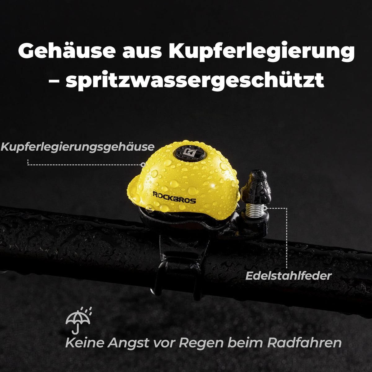 ROCKBROS Fahrradklingel 360-Grad-Drehung für 22-34mm Lenker