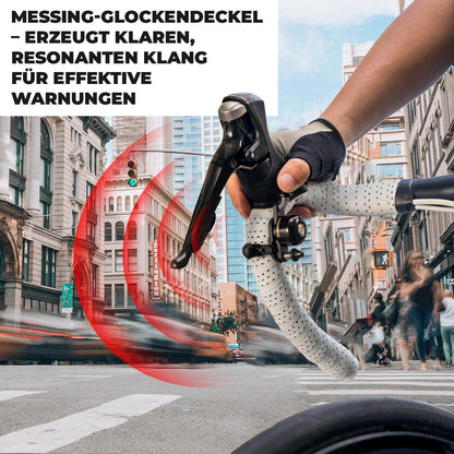 ROCKBROS Rennrad MTB Fahrradklingel mit Doppel-Klopfer 180° drehbar