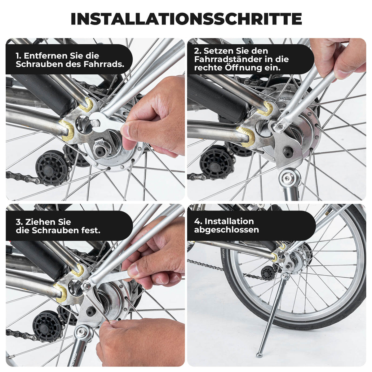 ROCKBROS Fahrradständer für Falträder Seitenständer für Brompton 16 Zoll
