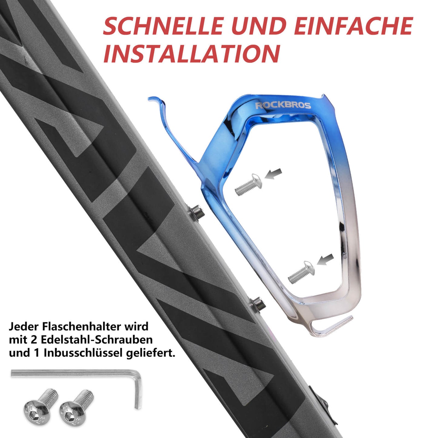 Flaschenhalter Fahrrad Getränkehalter Leichtgewicht 30g ROCKBROS