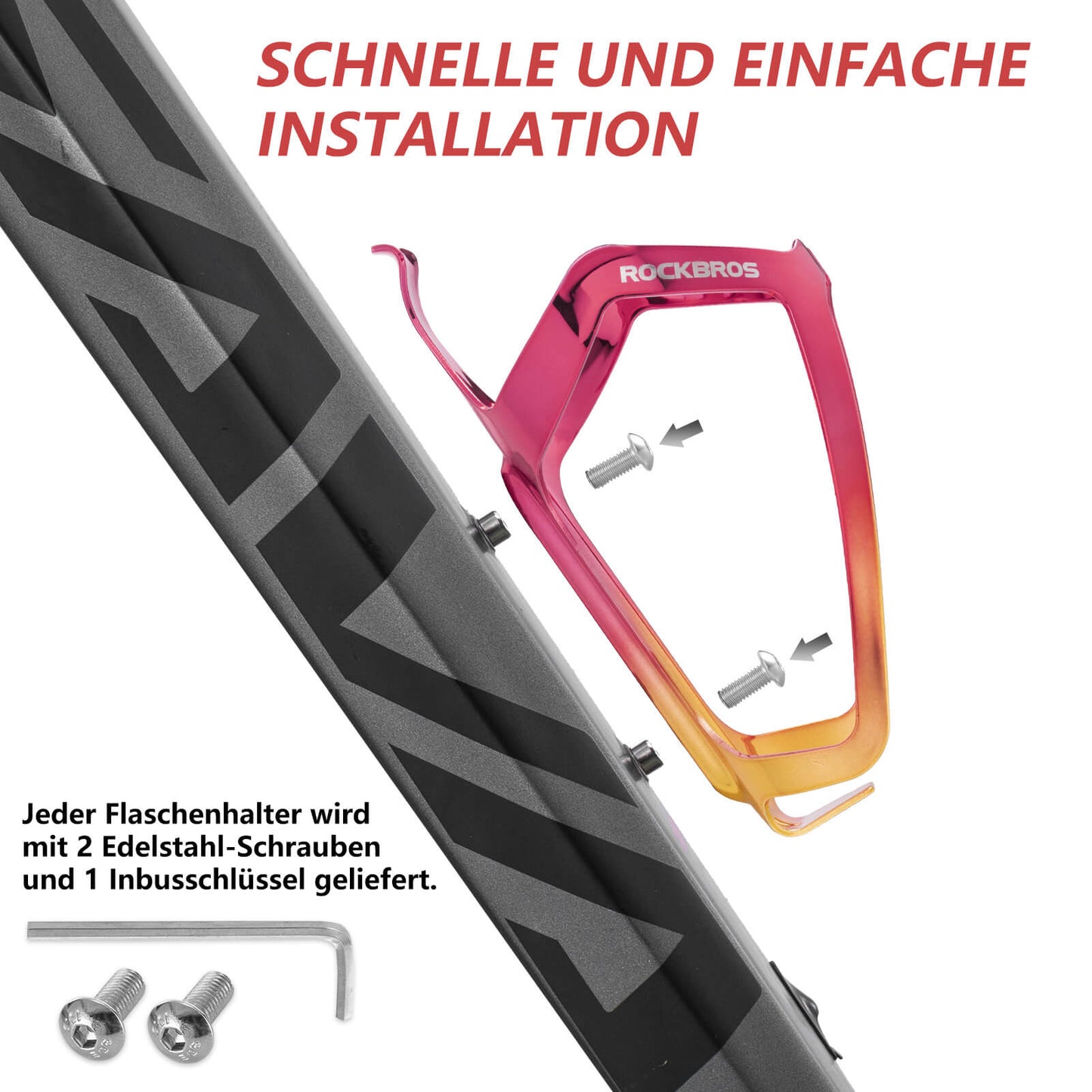 Flaschenhalter Fahrrad Getränkehalter Leichtgewicht 30g ROCKBROS