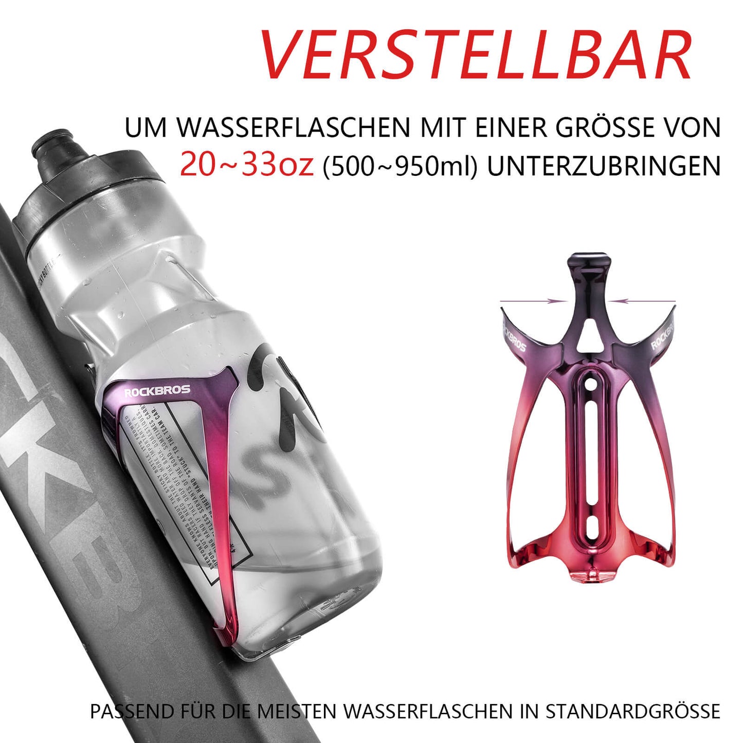 Flaschenhalter Fahrrad Getränkehalter Leichtgewicht 30g ROCKBROS