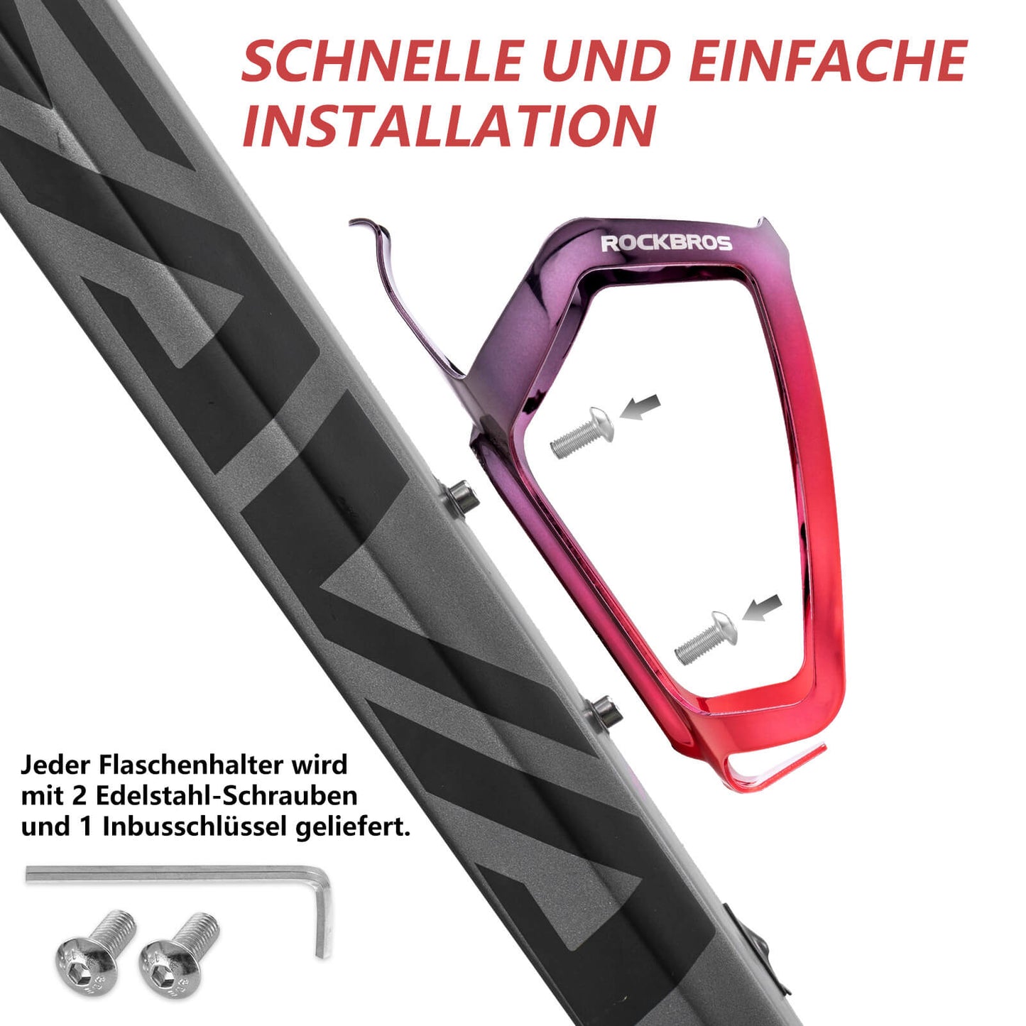Flaschenhalter Fahrrad Getränkehalter Leichtgewicht 30g ROCKBROS