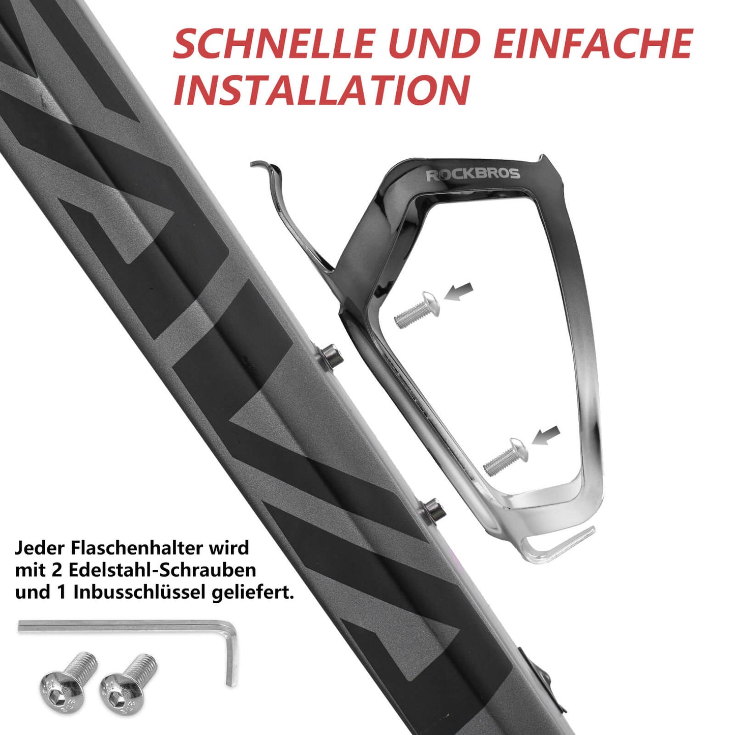 Flaschenhalter Fahrrad Getränkehalter Leichtgewicht 30g ROCKBROS
