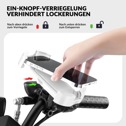 ROCKBROS Handyhalterung Fahrrad Handyhalter Motorrad 360° Drehbar für 4,7-7,0 Zoll