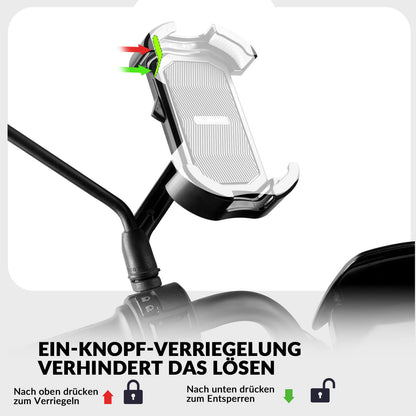 ROCKBROS Handyhalterung Fahrrad Handyhalter Motorrad 360° Drehbar für 4,7-7,0 Zoll