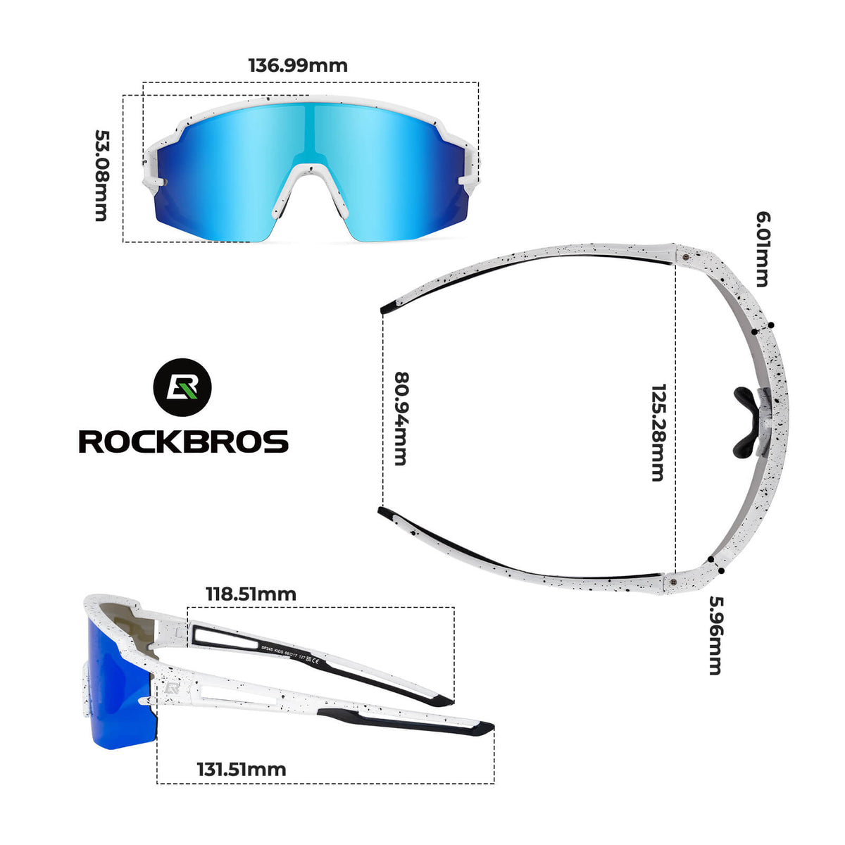 ROCKBROS Polarisierte Sport- und Fahrradbrille für Kinder