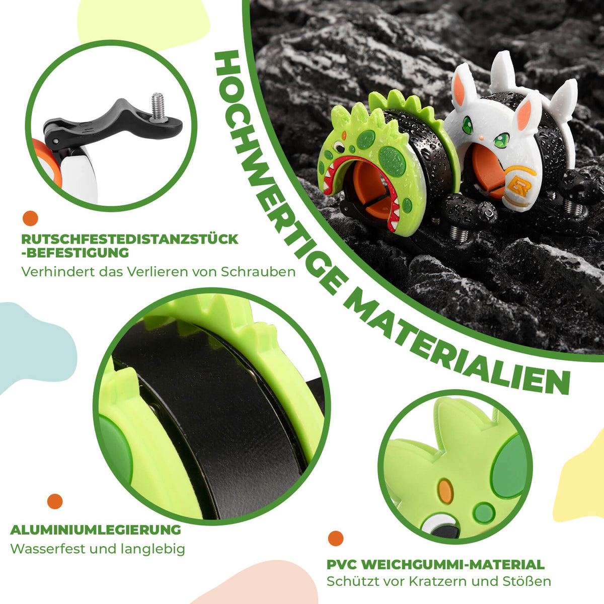 ROCKBROS Kinder Fahrradklingel Laut für Lenker 22,2-25,4mm
