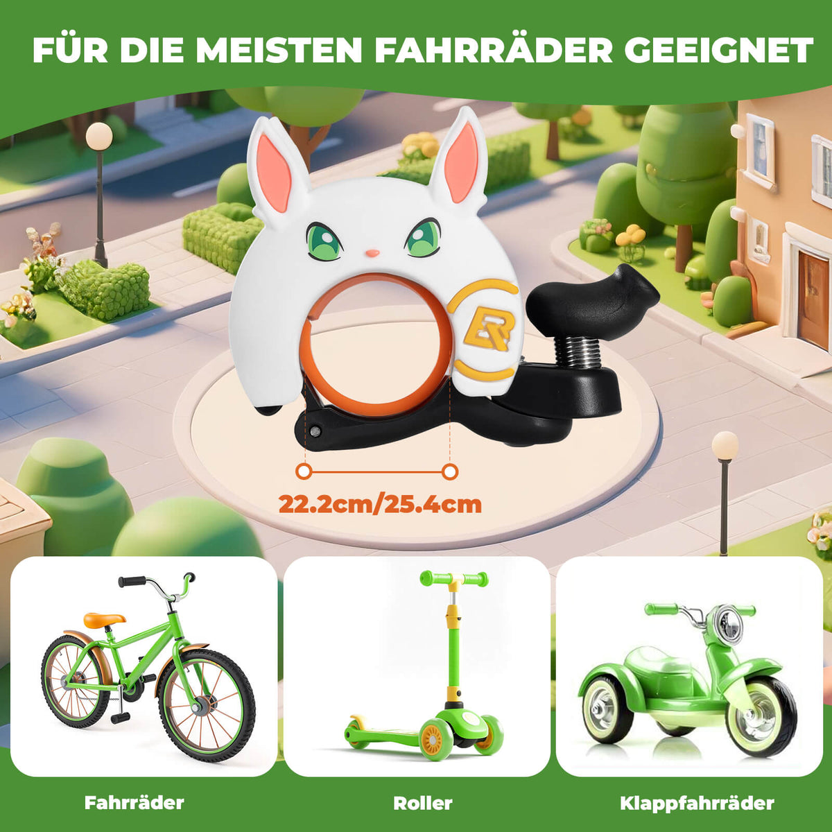 ROCKBROS Kinder Fahrradklingel Laut für Lenker 22,2-25,4mm