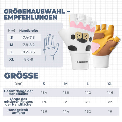 ROCKBROS Kinder Halbfinger Fingerlose Fahrradhandschuhe