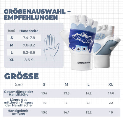 ROCKBROS Kinder Halbfinger Fingerlose Fahrradhandschuhe