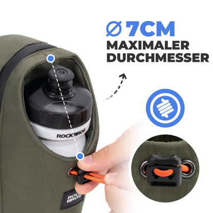 ROCKBROS Lenkertasche Wasserflaschentasche 1.5L für Trinkflaschen Ø7 cm