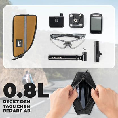 ROCKBROS Oberrohrtasche 0,8L Leicht für Klapprad Falträder